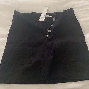 Black mini skirt